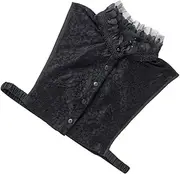 [Yardenfun] False Collar Fake Choker Collars Lace Collar Detachable Collared Neck Women White Blouse for Blouse Women Half Shirt Collar Women Clothes Accessory Stand Collar Black Chiffon