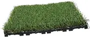 MOBUTOFU Artificial Grass Turf Floor Interlocking Tiles for Outdoor Garden Deck Patio