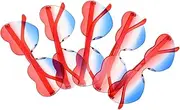 [NOLITOY] Unique Heart Shape Usa Flag Sunglasses 5pcs Nightclub Party Glasses for Photo Booth Props and Decorative Use
