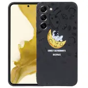For Samsung Galaxy A73 5G Astronaut Pattern Silicone Straight Edge Phone Case