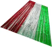 FELTECHELECTR 1 Set Tinsel Curtains Fringe Backdrop Lightweight Pet Foil Fringe Curtain for Birthday Decorations Irish Party Wedding and Disco