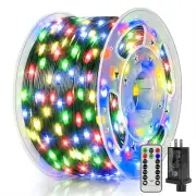 600 LED 196 FT Waterproof Outdoor String Lights with Remote and Timer, 8 Mode...