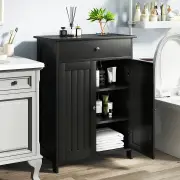 CostwayBathroom Storage Cabinet with 3-Level Adjustable Shelf-Black