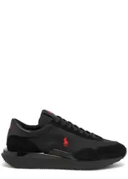 Polo Ralph Lauren Train 89 Panelled Canvas Sneakers - Black - 46 (IT46 / UK12) 46 (IT46 / UK12)