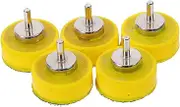 ERINGOGO 5pcs Grinding Disc Polishing Disc Sanding Polishing Pads Portable Sanding Disc Sanding Discs Handheld Sanding Disc for Woodworking Hand Sander Tool Sandpaper Holder Plastic Yellow