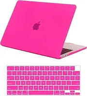 Compatible with MacBook Air 13.6 inch Case 2024 2023 2022 Release A3113 A2681 M3 M2 Chip with Liquid Retina Display & Touch ID, Matte Hard Shell Case & Keyboard Cover (HOT Pink)