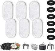 Zcbzbn Cat Drinking Fountain Filter, Pack of 12 Replacement Filters, 6 Pieces Carbon Filter and 6 Pieces Foam Filter for 108 oz/3.2 litres and 67 Oz/2 Litre Stainless Steel Cat and Dog Drinking