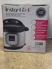 Instant Pot Duo IP-DUO60 V3 6 Quart 7-in-1 Electric Pressure Cooker New Cond!