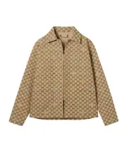 Gucci GG Zip-Up Jacket IT52,IT50,IT48,IT46 Camel and dark brown