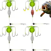 Carp -rig, Tents, Spring Bait Cage 4X | Sporters and Outdoor - Reliable Hook Design Leisure Accessories, Bait Holder for Freshwater & Seawater