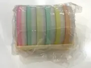 Tupperware Vintage 70s Wagon Wheel Coaster Set of 6 w / Holder NEW #566-4