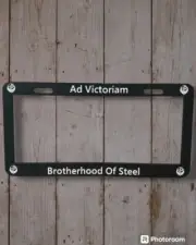 Fallout Inspired Brotherhood of Steel License Plate Frame / Cove