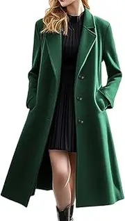 [Generic] Women's Winter Trench Coats Lapel Neck Single Breasted Decent Elegant Long Knit Cardigan
