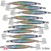 10pcs 150g colt sniper Fishing Vertical jig 5.25oz MUSTAD Treble Hook Silver NEW