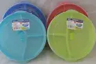 Set of 6 Microwave Plates w/Vented Lids Divided 3 Compartment Food Cover Storage