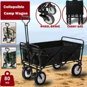 Foldable Collapsible Wagon Cart Garden Beach Outdoor Shop Trolley Camping Brake