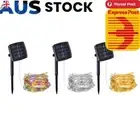 100/200 LED Solar Copper Wire String Lamp Outdoor Garden Decorative Light