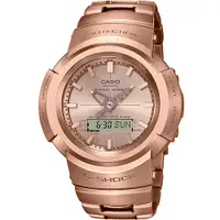 在飛比找PChome24h購物優惠-【CASIO】卡西歐 G-SHOCK系列 全金屬太陽能雙顯手