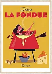 J'Adore La Fondue Poster - Poster - Retro Posters