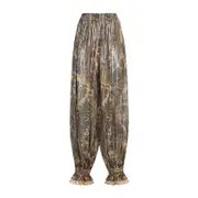 [Valentino] Valentino-Beige Silk Pants-Donna 38 IT