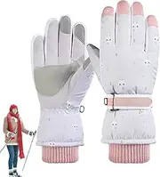 [Generic] Waterproof Touchscreen Ski Gloves - Waterproof Winter Touchscreen Gloves - Cold Weather Warm Velvet Gloves for Girls
