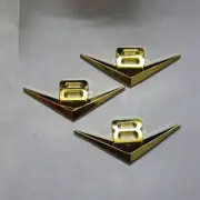 3x Golden Chrome V8 Metal Emblem Sticker Badge Decal Performance GT Turbo Sports (for: Renault)