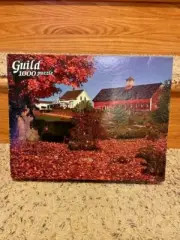 Vintage Whitman Guild 1000 Piece Jigsaw Puzzle - "Farm in Fall" - New