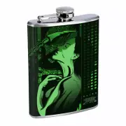 Alien Em4 Flask 8oz Stainless Steel Hip Drinking Whiskey