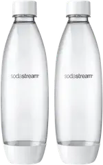 Sodastream 1L Fuse Twin Pack White Bottles