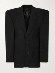 [Balenciaga] Balenciaga - Oversized Wool Blazer - Black - 2 2 Black