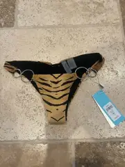 Beach Bunny Nadia Skimpy Tiger Bottoms Medium