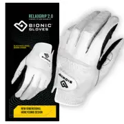 Bionic RelaxGrip 2.0 Golf Glove - Mens - White/Black palm - All Weather
