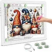 A3 LED Light Box, 5600 Lux Diamond Art Light Board with Side Physical Buttons, 3 Colors and 6 Levels of Brightness, Light Pad for Diamond Painting, Tracing, Drawing, Sketching