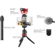 BOYA BY-VG330 Smartphone Vlogging Kit w. BY-MM1,Tripod, Cold Shoe Mount & Phone Clamp