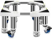Adjustable Fridge StandHeavy Duty Washing Machine Base with Wheels Refrigerator Universal Appliance Trolley Multifunctional Fridge Stand Pedestal Dryer Base Bracket 45-65cm Moving Home Ap