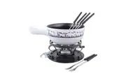 SWISSMAR HEIDI 9 PIECE CERAMIC CHEESE FONDUE SET