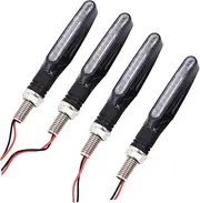 Alipis 4Pcs Motorcycle LED Turn Signal Lights High Brightness Black Indicators Easy Install Sequential Bulbs for Enhanced Visibility and Safety Bikes