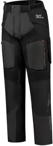 Rusty Stitches Cliff Waterproof Motorcycle Textile Pants, black-grey-red, Size S for Men Black Grey Red