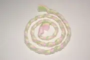 New 3 ft Spring Pastel Pink, Yellow, & Green Handmade Braided Fleece Cat Toy BCR