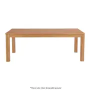 Hamilton 240cm Timber Dining Table - Messmate/Natural