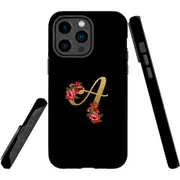 For iPhone 14 Pro Max Case Tough Protective Cover, Embellished Letter A