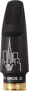Theo Wanne NY BROS 2 Alto Saxophone Mouthpiece - Roll-Over Baffle - Versatile - Great for All Styles Including Jazz, Rock & Roll - Traditional Vintage Meyer Sound – Hard-Rubber - Medium Chamber