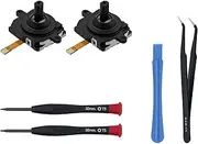 Mcbazel 2 Pack Replacement Thumb 3D Analog Joystick for Quest 2 and Quest 3 Controller, VR Replacement Joystick Analog Thumb Stick Repair Kit for Quest 2/3 Accessories T5 30mm with Hole Screwdriver