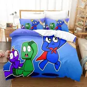 v4351 Bed Sheets Game Rainbow Friends Printed Duvet Cover Set Home Textiles Bed Sheets IU4351