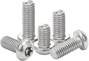 10pcs M2 M2.5 M3 M4 M5 M6 M8 M10 A2-70 Stainless Steel Torx Button Head Tamper Proof Security Screws(25mm x10pcs,M3)