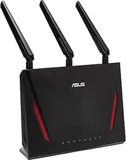 ASUS RT-AC86U Wi-Fi AC2900 Mesh WiFi System Router AiProtection by Trend Micro, WTFast Game Accelerator Free, Adaptive QoS, USB 3.0 ASUS Router app Support, Dual-WAN 3G/4G Support