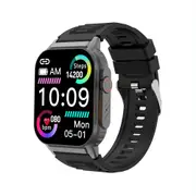 2.01 Inch Waterproof Smart Watch With Bluetooth Call & Health Tracking Black Smart Watches