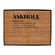 Askhole Noun - Funny Novelty Doormat Man Cave Floor mat