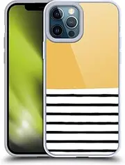 Head Case Designs Officially Licensed Ninola Memphis Mustard Stripes Gel Case [Military Grade Protection] Compatible with Apple iPhone 12 Pro Max