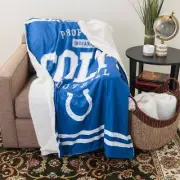 Indianapolis Colts NFL 60" x 70" Logo Property Of Colts Sherpa Throw Blanket